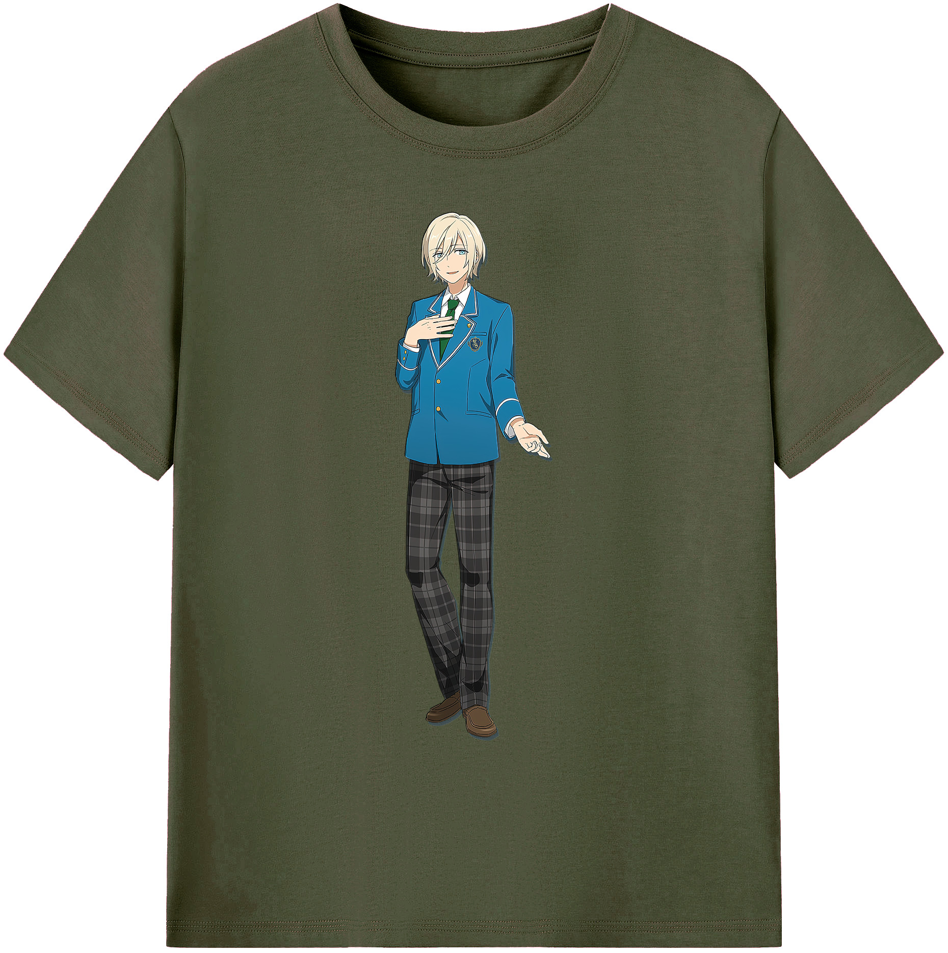 （画像用） あんさんぶるスターズ! Ensemble Stars 綿100％ メンズ半袖Tシャツ｜肌触りやわらか＆通気性